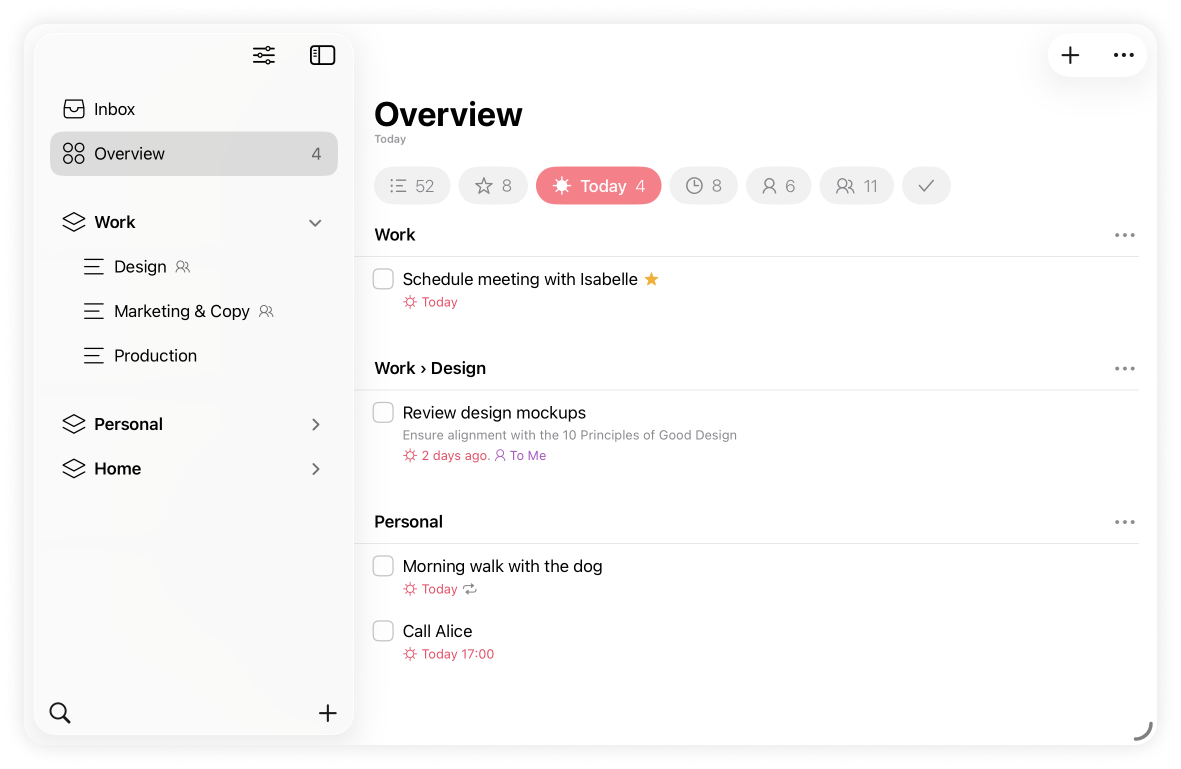 Lista running on iPad